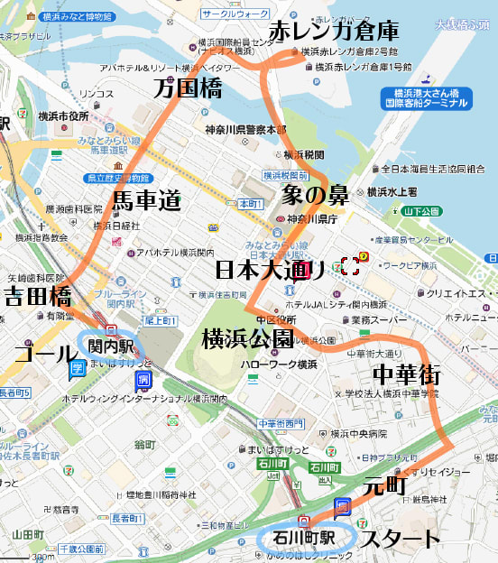 当日歩いた実際のコース