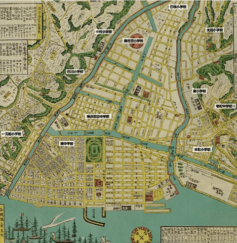 横浜の運河地図