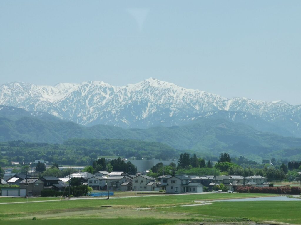 北陸新幹線の車窓からの景色 長野方面