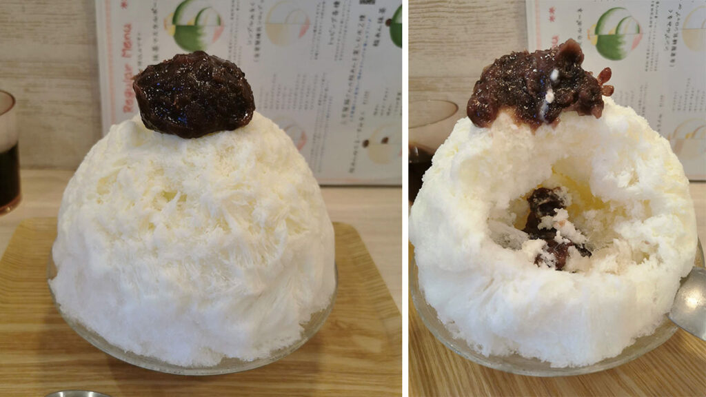小桃のふわふわかき氷