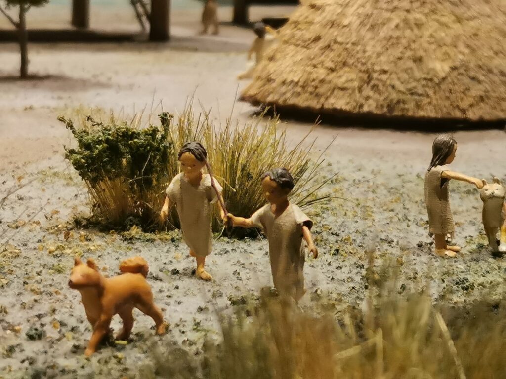 縄文の村のジオラマ